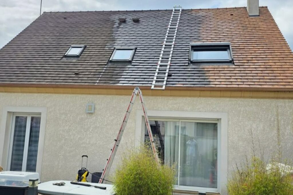 Nettoyage en cours - arrière de la maison