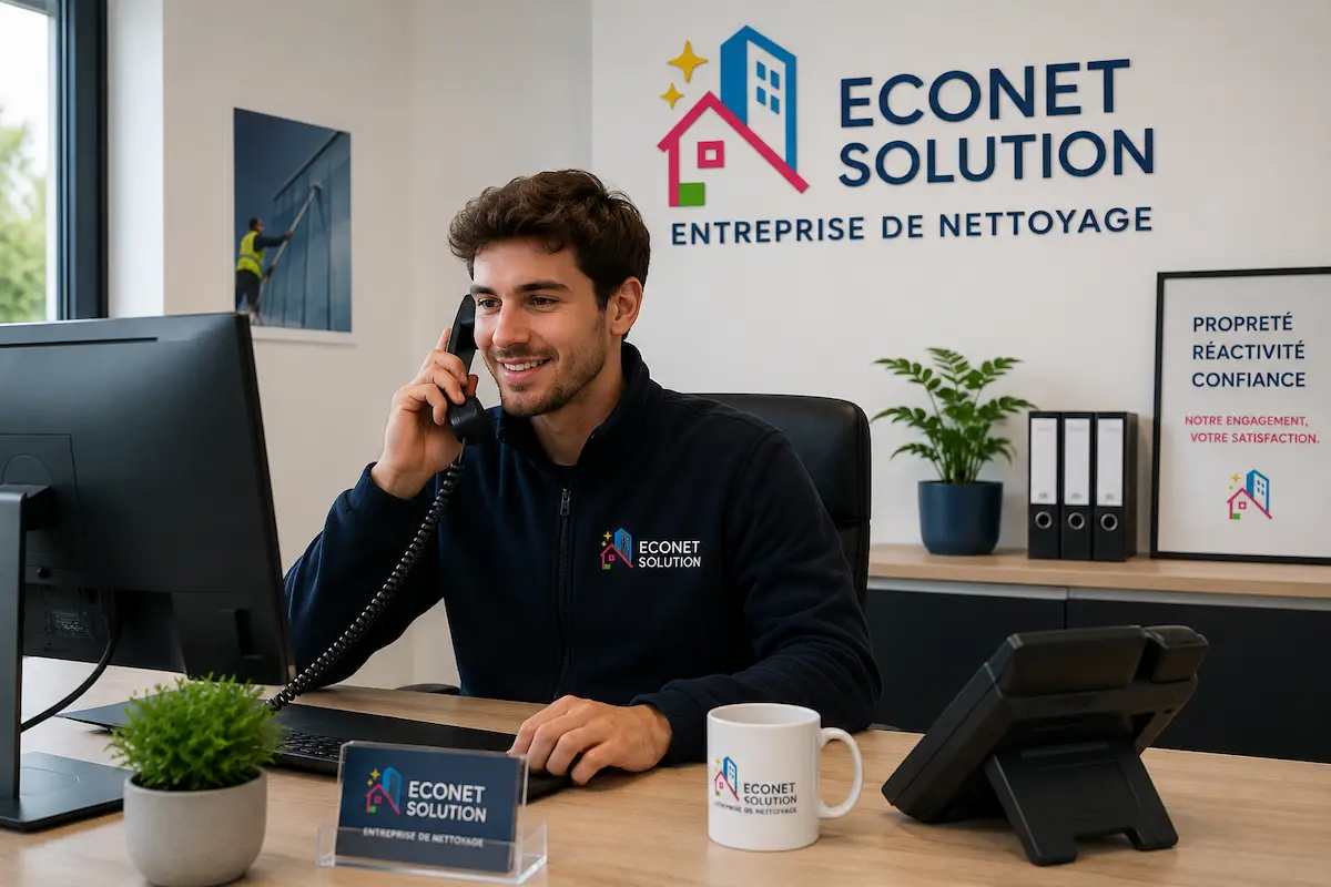 Conseiller de notre entreprise de nettoyage à La Garde répondant aux demandes des clients