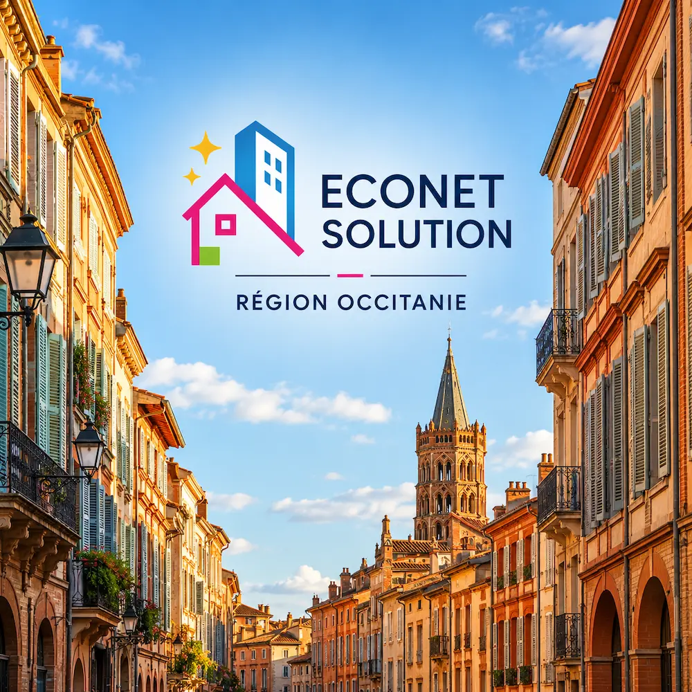 Entreprise de nettoyage en Occitanie – ECONET SOLUTION intervient pour le nettoyage de façades, toitures, bardages et bâtiments professionnels